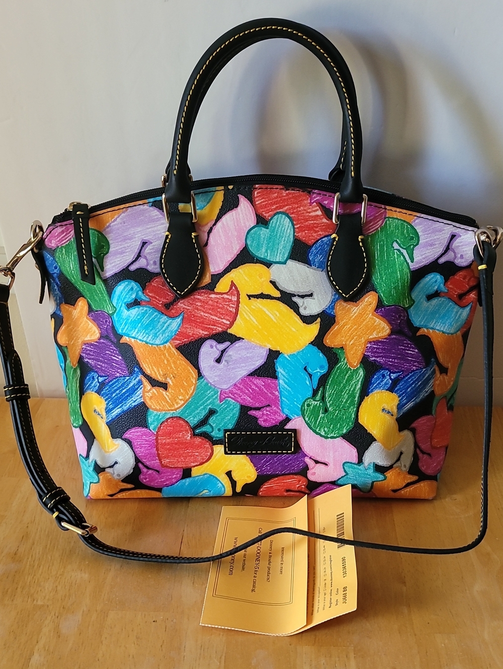 Dooney & Bourke Wonderduck Multicolor Satchel Bag - Picture 3 of 10